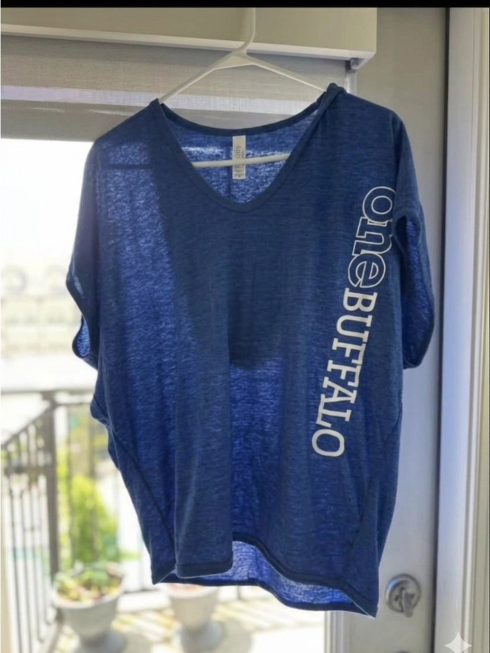 One Buffalo Blue V-Neck Tee